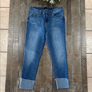 1822 Denim Taylor Cuffed Cropped Skinny Jeans Medium Wash Size 8